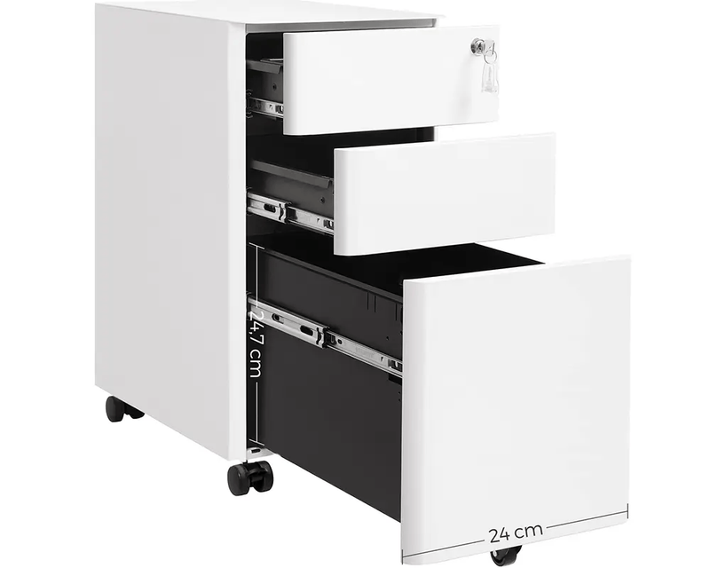 SONGMICS Office file Cabinet with Wheels File Organiser by The Shopsite