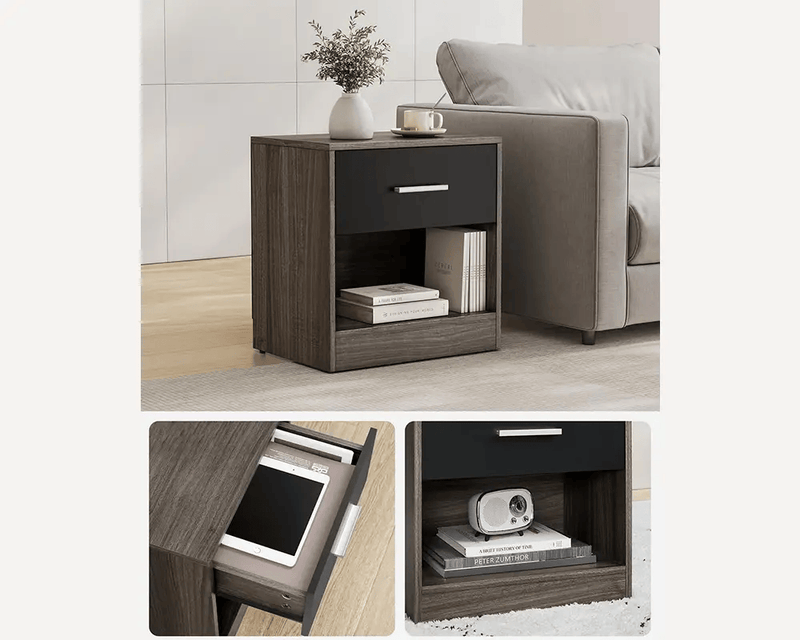 Bedside Table with Drawers by The Shopsite