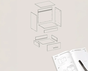 Bedside Table with Drawers by The Shopsite
