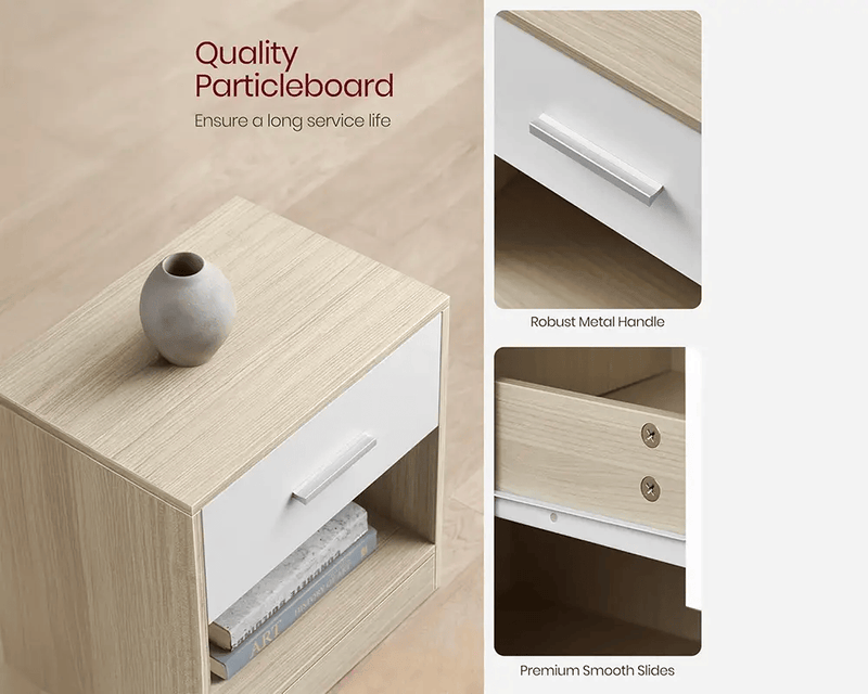 Bedside Table with Drawers by The Shopsite