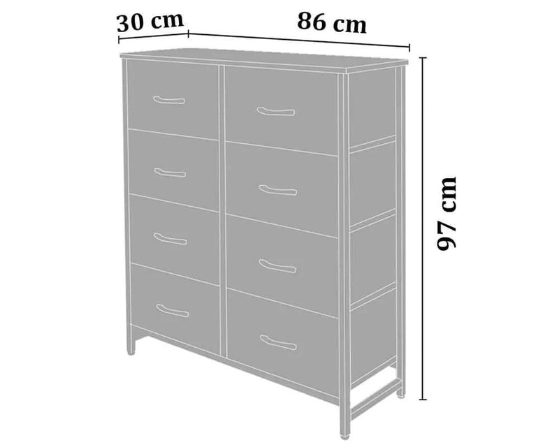 The Shopsite tallboy Chest of Drawers 8 Drawers Dresser Tallboy Chest of Drawers 8 Drawers Dresser Tallboy