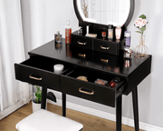 The Shopsite Home-living Black Dressing Table with LED Mirror Black Dressing Table with LED Mirror