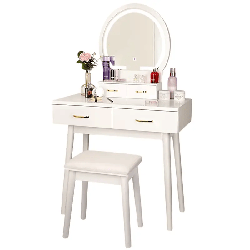 Dressing Table with Mirror and Storage Drawers by The Shopsite