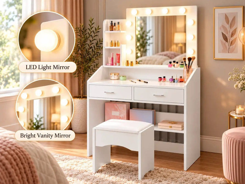 The Shopsite Home-living Dressing Table With Mirror Dressing Table With Mirror