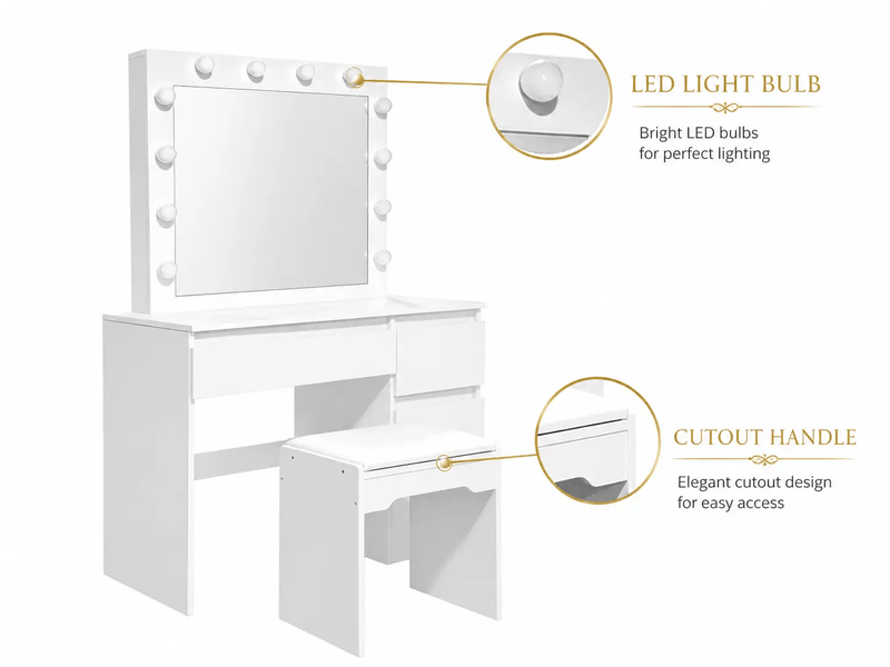 The Shopsite Home-living Dressing Table With Mirror Dressing Table With Mirror