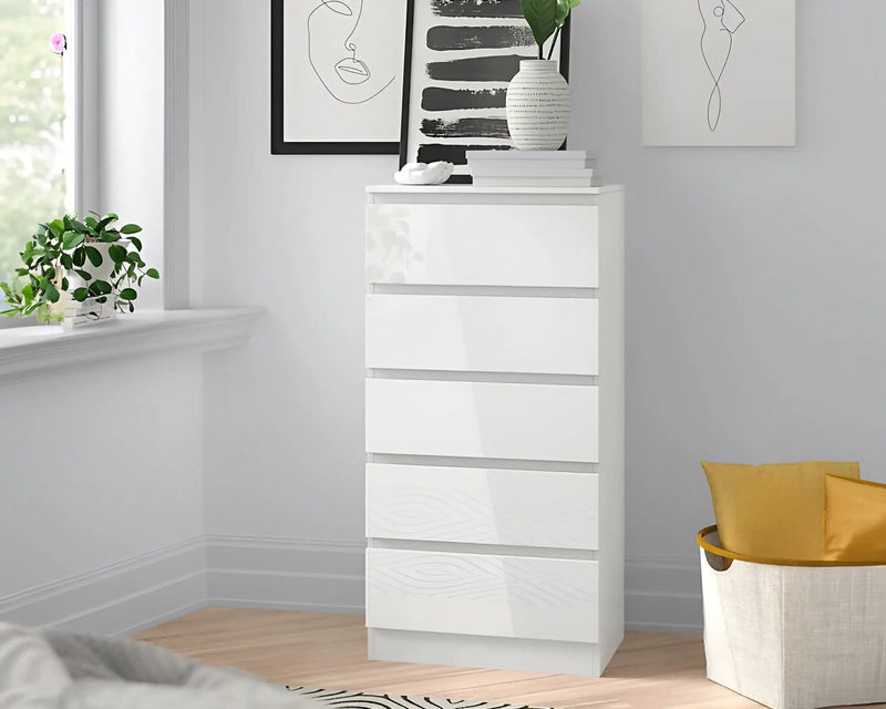 The Shopsite Home-living 5 Drawers Slim Tallboy 5 Drawers Slim Tallboy