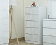 The Shopsite Home-living 5 Drawers Slim Tallboy 5 Drawers Slim Tallboy