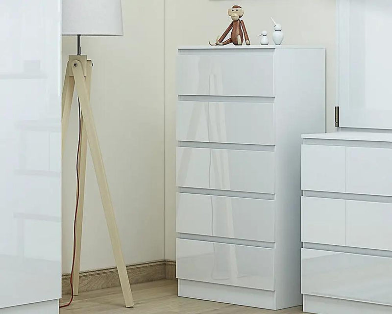 The Shopsite Home-living 5 Drawers Slim Tallboy 5 Drawers Slim Tallboy