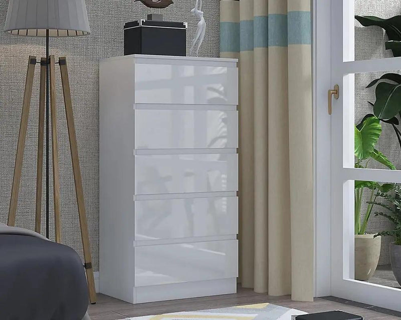 The Shopsite Home-living 5 Drawers Slim Tallboy 5 Drawers Slim Tallboy