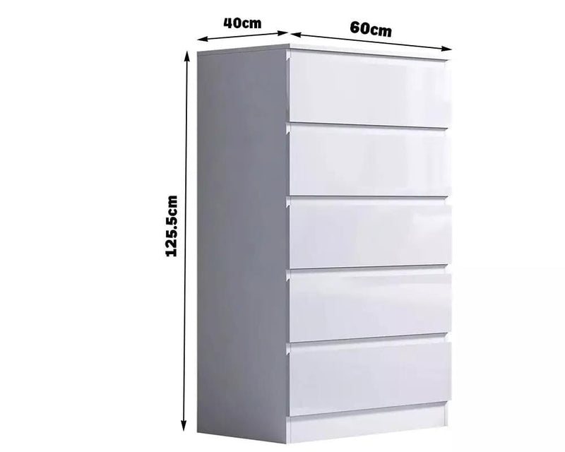 The Shopsite Home-living 5 Drawers Slim Tallboy 5 Drawers Slim Tallboy