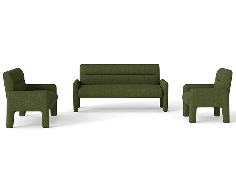 Hunter Green 3 Piece Sofa Set by The Shopsite