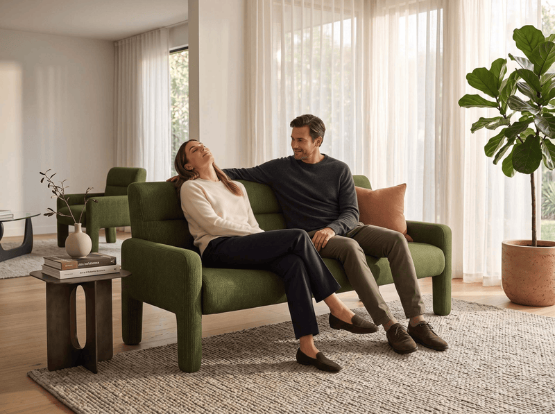 The Shopsite Sofa Dubai Hunter Modern 3 Seater Sofa Green Dubai Hunter Modern 3 Seater Sofa Green