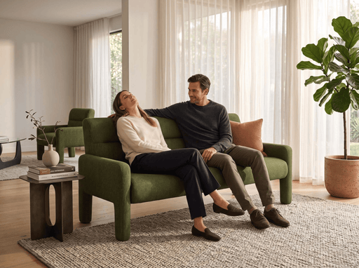 The Shopsite Sofa Dubai Hunter Modern 3 Seater Sofa Green Dubai Hunter Modern 3 Seater Sofa Green