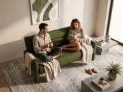 The Shopsite Sofa Dubai Hunter Modern 3 Seater Sofa Green Dubai Hunter Modern 3 Seater Sofa Green