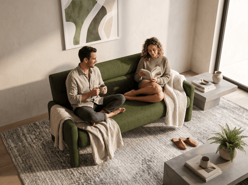 The Shopsite Sofa Dubai Hunter Modern 3 Seater Sofa Green Dubai Hunter Modern 3 Seater Sofa Green