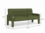 The Shopsite Sofa Dubai Hunter Modern 3 Seater Sofa Green Dubai Hunter Modern 3 Seater Sofa Green