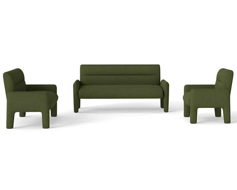 Dubai Hunter Modern 3 Seater Sofa Green by The Shopsite