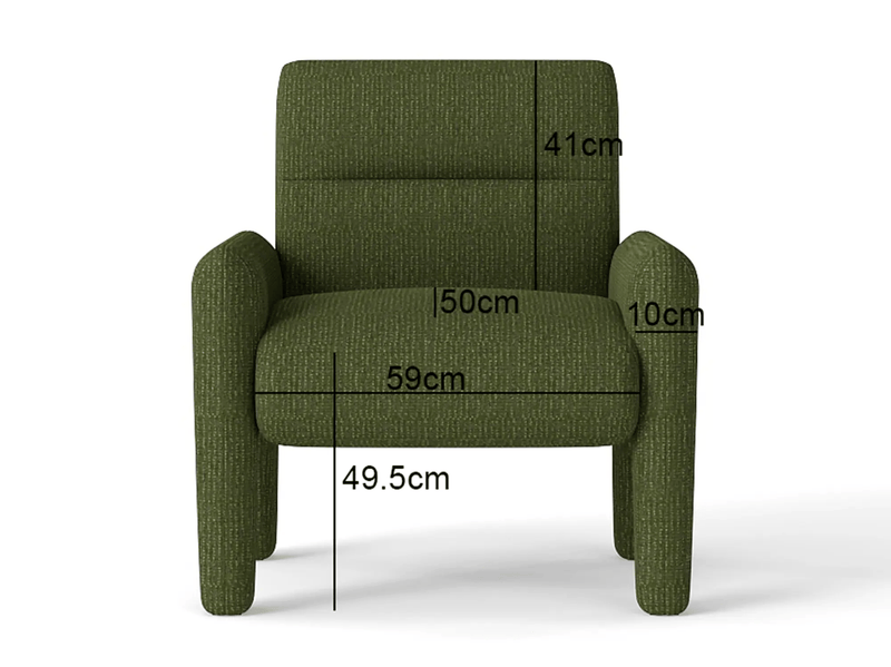 Dubai Hunter Green Single Seater Sofa by The Shopsite