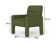 Dubai Hunter Green Single Seater Sofa by The Shopsite