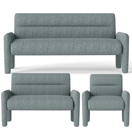 3 Piece Sofa Set – Dubai Sky Blue by The Shopsite