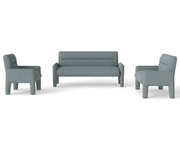 3 Piece Sofa Set – Dubai Sky Blue by The Shopsite