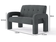 The Shopsite Sofa 3 Piece Milan Charcoal Sofa Set 3 Piece Milan Charcoal Sofa Set