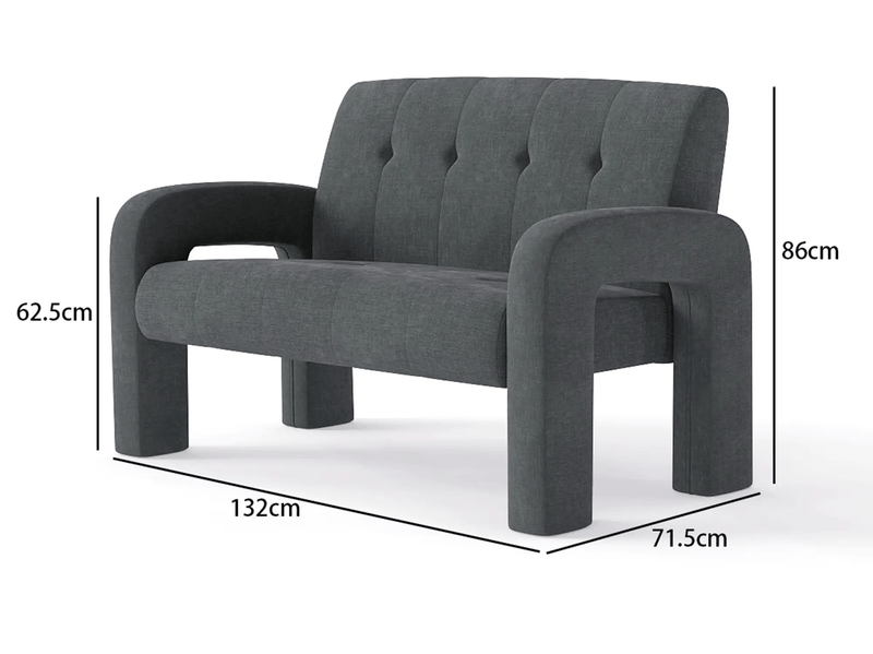 The Shopsite Sofa 3 Piece Milan Charcoal Sofa Set 3 Piece Milan Charcoal Sofa Set