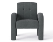 The Shopsite Sofa Modern 1 Seater Sofa Milan Charcoal Modern 1 Seater Sofa Milan Charcoal
