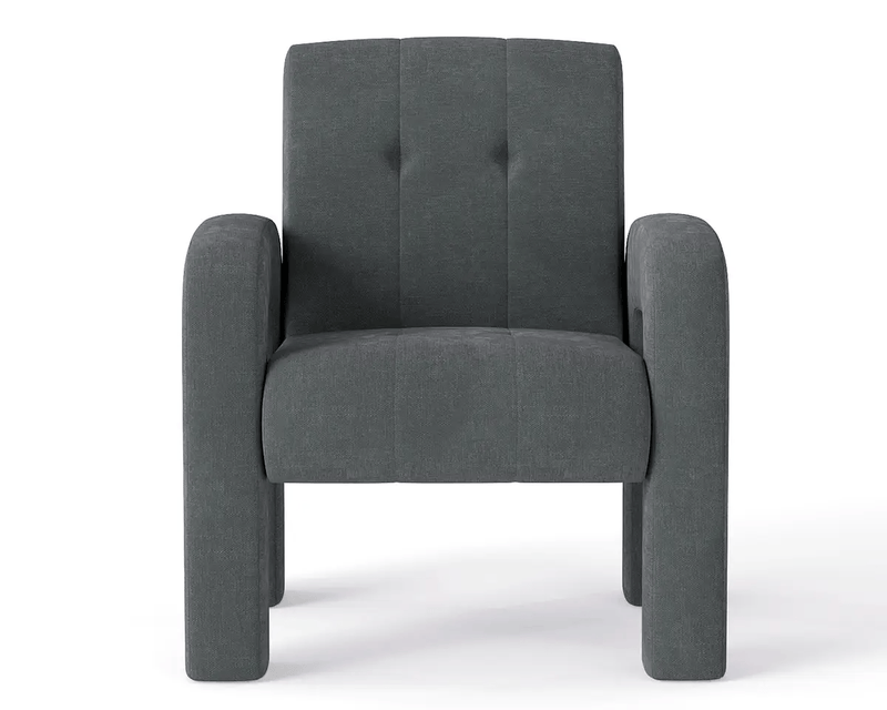 The Shopsite Sofa Modern 1 Seater Sofa Milan Charcoal Modern 1 Seater Sofa Milan Charcoal