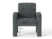 The Shopsite Sofa 3 Piece Milan Charcoal Sofa Set 3 Piece Milan Charcoal Sofa Set