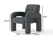 The Shopsite Sofa Modern 1 Seater Sofa Milan Charcoal Modern 1 Seater Sofa Milan Charcoal