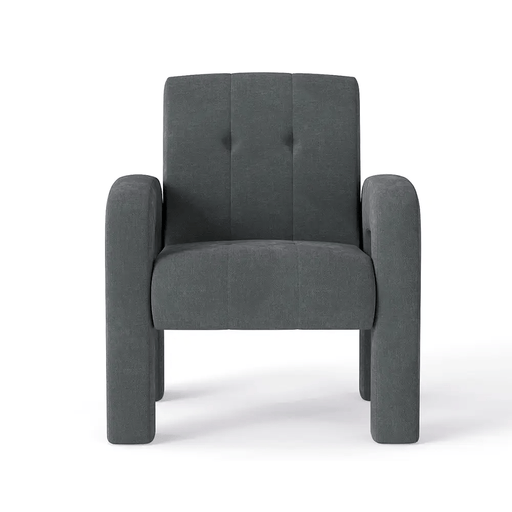Modern 1 Seater Sofa Milan Charcoal by The Shopsite
