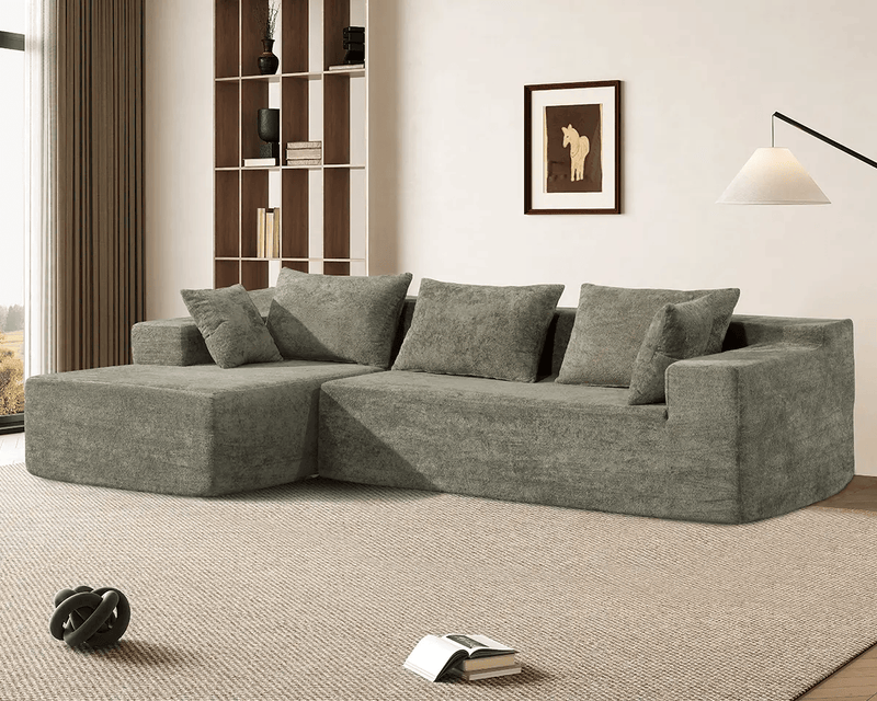 The Shopsite Sofa Compressed Sofa L-Shape Modular Sofa with Chaise Compressed Sofa L-Shape Modular Sofa with Chaise