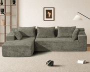 The Shopsite Sofa Compressed Sofa L-Shape Modular Sofa with Chaise Compressed Sofa L-Shape Modular Sofa with Chaise