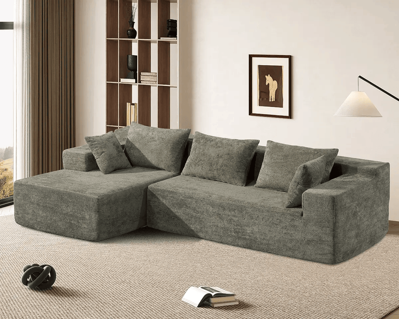 The Shopsite Sofa Compressed Sofa L-Shape Modular Sofa with Chaise Compressed Sofa L-Shape Modular Sofa with Chaise