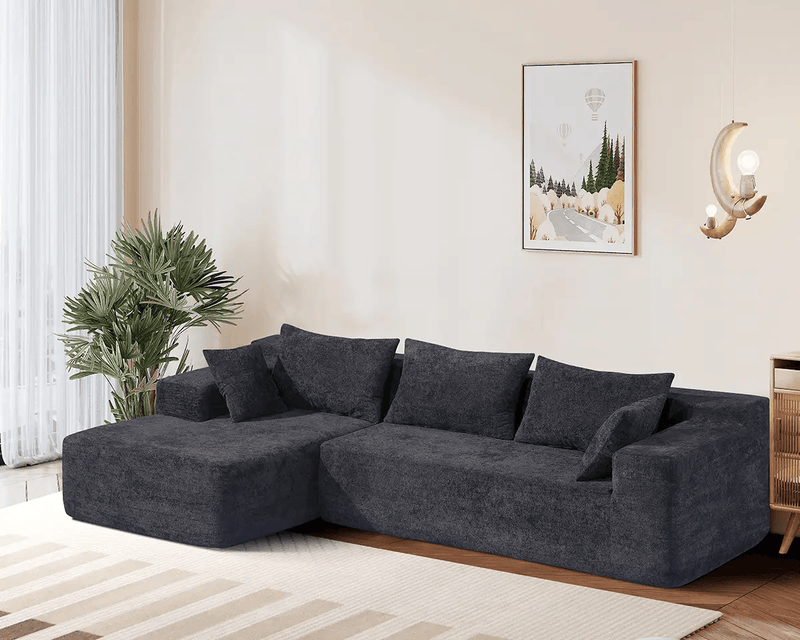 The Shopsite Sofa Compressed Sofa L Shape Modular Sofa with Chaise Compressed Sofa L Shape Modular Sofa with Chaise