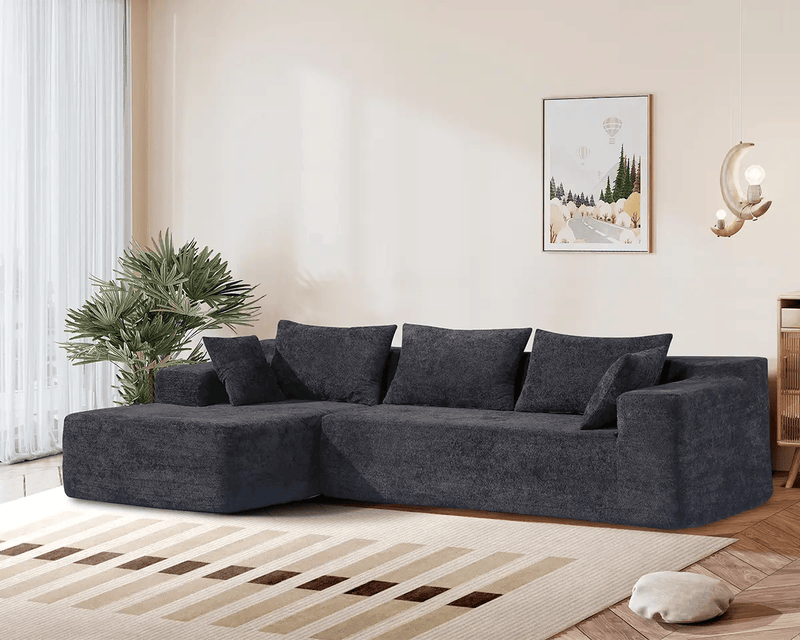 The Shopsite Sofa Compressed Sofa L Shape Modular Sofa with Chaise Compressed Sofa L Shape Modular Sofa with Chaise