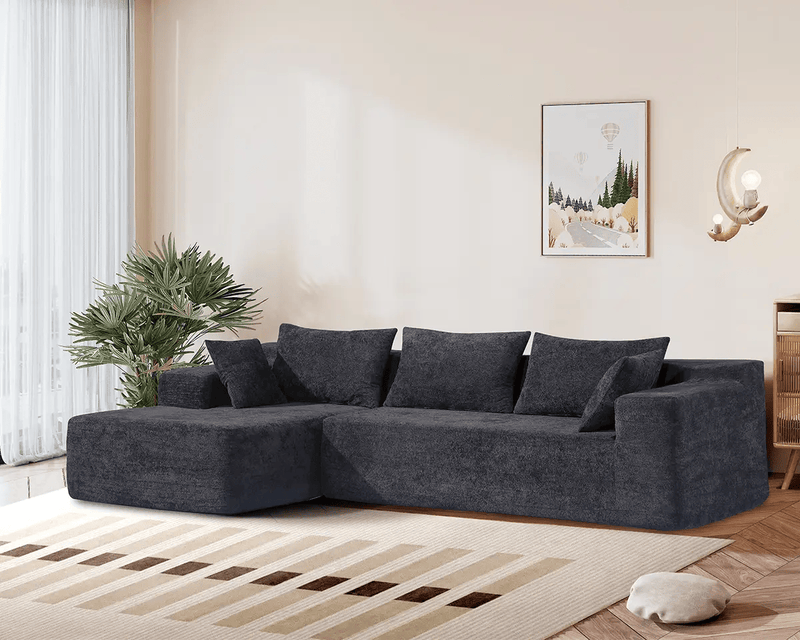 The Shopsite Sofa Compressed Sofa L Shape Modular Sofa with Chaise Compressed Sofa L Shape Modular Sofa with Chaise