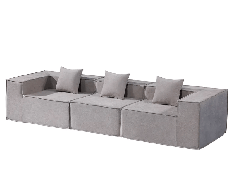 Compressed Sofa Modern 3 Seater Modular Fabric Sofa by The Shopsite