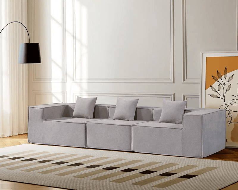 Compressed Sofa Modern 3 Seater Modular Fabric Sofa by The Shopsite
