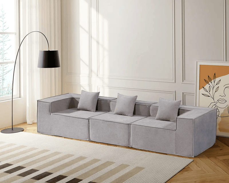 Compressed Sofa Modern 3 Seater Modular Fabric Sofa by The Shopsite