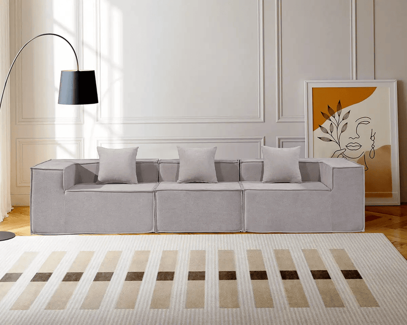 Compressed Sofa Modern 3 Seater Modular Fabric Sofa by The Shopsite
