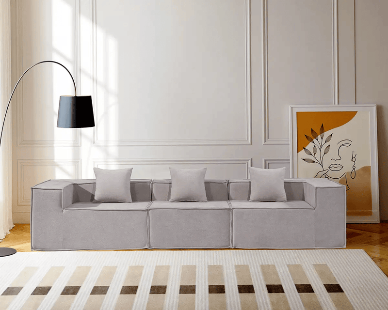 Compressed Sofa Modern 3 Seater Modular Fabric Sofa by The Shopsite