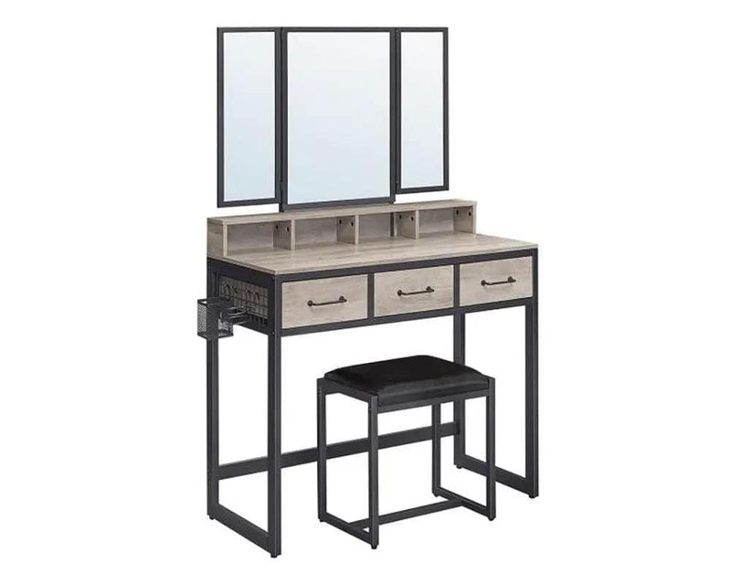 VASAGLE Makeup Vanity with Stool Dressing Table by The Shopsite