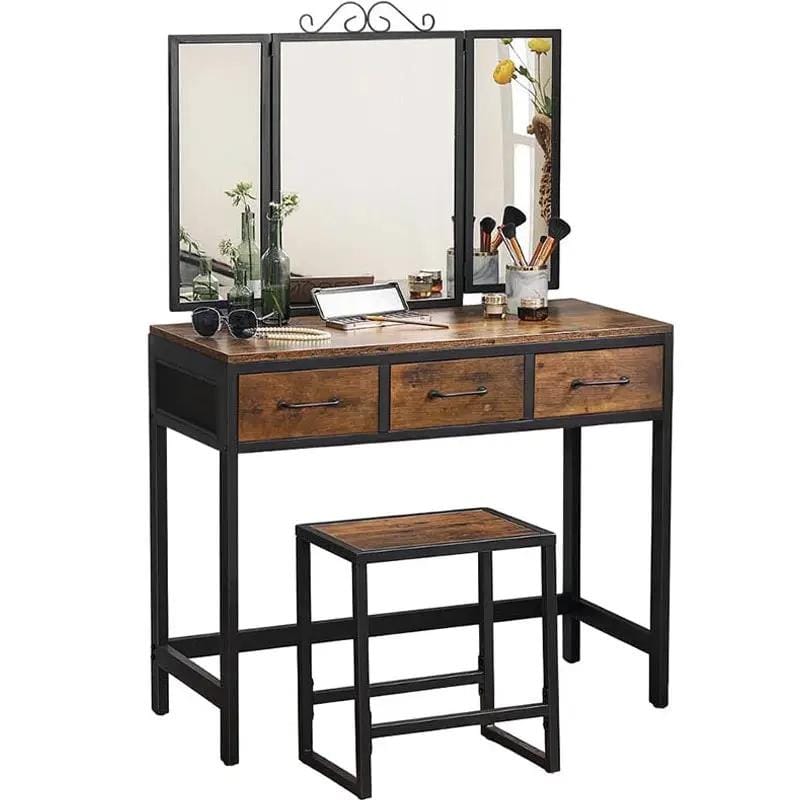 Dressing Table Vanity Table Set with Stool by The Shopsite