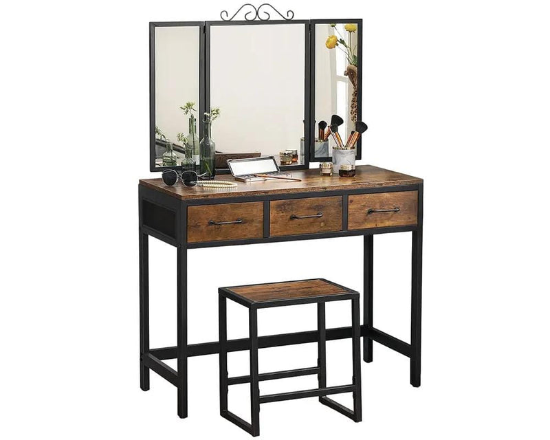 Dressing Table Vanity Table Set with Stool by The Shopsite