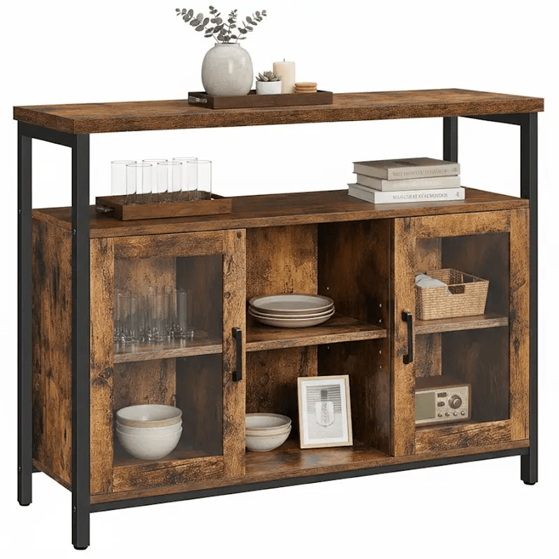 100CM Buffet Cabinet with Glass Doors by The Shopsite