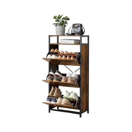 The Shopsite HOME-LIVING Shoe Rack Storage with 3 Compartments Shoe Rack Storage with 3 Compartments