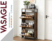The Shopsite HOME-LIVING Shoe Rack Storage with 3 Compartments Shoe Rack Storage with 3 Compartments