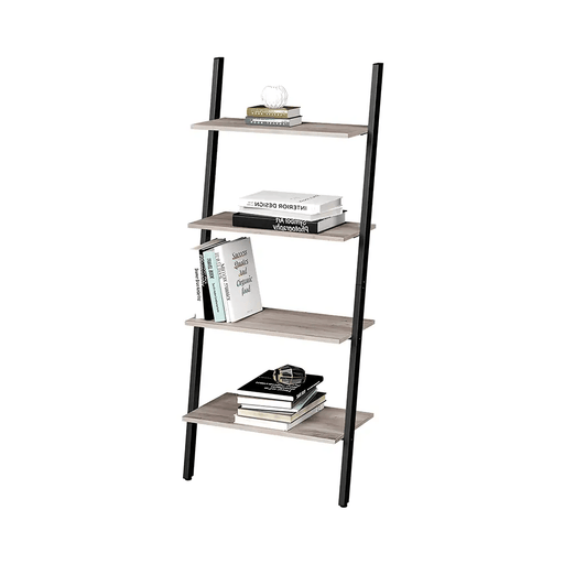 The Shopsite HOME-LIVING Leaning Wall Bookcase Rustic Brown Wood Plant Stand Leaning Wall Bookcase Rustic Brown Wood Plant Stand